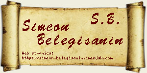 Simeon Belegišanin vizit kartica